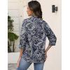 Zeagoo Button Down Shirts for Women 3/4 Sleeve Tops V Neck Collared Blouses Business Casual Outfits(Mz473)