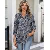 Zeagoo Button Down Shirts for Women 3/4 Sleeve Tops V Neck Collared Blouses Business Casual Outfits(Mz473)