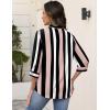 Zeagoo Button Down Shirts for Women 3/4 Sleeve Tops V Neck Collared Blouses Business Casual Outfits(Tz291)