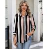 Zeagoo Button Down Shirts for Women 3/4 Sleeve Tops V Neck Collared Blouses Business Casual Outfits(Tz291)