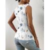 Zeagoo Spring Tops for Women Floral Tank Tops High Neck Casual Basic Textured Sleeveless Shirts