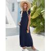 Zeagoo Summer Dresses for Women 2026 Long Maxi Sundresses Loose Split Wrinkle-Free Beach Travel Vacation Clothes(A02-blue)