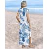Zeagoo Summer Dresses for Women 2026 Long Maxi Sundresses Loose Split Wrinkle-Free Beach Travel Vacation Clothes(Hp66)