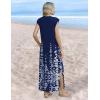Zeagoo Summer Dresses for Women 2026 Long Maxi Sundresses Loose Split Wrinkle-Free Beach Travel Vacation Clothes(Sf119)