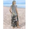 Zeagoo Summer Dresses for Women 2026 Long Maxi Sundresses Loose Split Wrinkle-Free Beach Travel Vacation Clothes(Sf312)