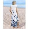 Zeagoo Summer Dresses for Women 2026 Long Maxi Sundresses Loose Split Wrinkle-Free Beach Travel Vacation Clothes(Wf118)