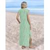 Zeagoo Summer Dresses for Women 2026 Long Maxi Sundresses Loose Split Wrinkle-Free Beach Travel Vacation Clothes(Wf25)