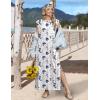 Zeagoo Summer Dresses for Women 2026 Long Maxi Sundresses Loose Split Wrinkle-Free Beach Travel Vacation Clothes(Xh462)