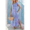 Zeagoo Summer Dresses for Women 2026 Long Maxi Sundresses Loose Split Wrinkle-Free Beach Travel Vacation Clothes(Zr21)