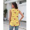Zeagoo Tank Top for Women V Neck Loose Fit Sleeveless Summer Tops Business Casual Outfits Dressy Blouses Shirts(01 Yellow Flowers)