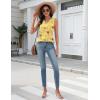 Zeagoo Tank Top for Women V Neck Loose Fit Sleeveless Summer Tops Business Casual Outfits Dressy Blouses Shirts(01 Yellow Flowers)