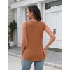 Zeagoo Tank Top for Women V Neck Loose Fit Sleeveless Summer Tops Business Casual Outfits Dressy Blouses Shirts(Caramel)