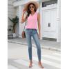 Zeagoo Tank Top for Women V Neck Loose Fit Sleeveless Summer Tops Business Casual Outfits Dressy Blouses Shirts(Light Pink)