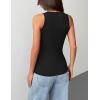 Zeagoo Tank Tops with Built in Bra for Women Sleeveless Crewneck Racerback Ribbed Fitted Tops Basic Summer Clothing 2026(1-black)