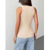 Zeagoo Tank Tops with Built in Bra for Women Sleeveless Crewneck Racerback Ribbed Fitted Tops Basic Summer Clothing 2026(Beige)
