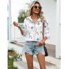 Zeagoo Womens Cotton Linen Button Down Shirts Loose Fit Long Sleeve Collared Blouse Casual V Neck Tops Outfits S-3XL(Bf290)