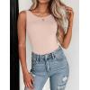 Zeagoo Womens Double Lined Crew Neck Tank Tops Cute Summer Sleeveless Workout Tops Basic Going Out Clothes 2026(Champagne)