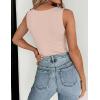 Zeagoo Womens Double Lined Crew Neck Tank Tops Cute Summer Sleeveless Workout Tops Basic Going Out Clothes 2026(Champagne)