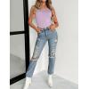 Zeagoo Womens Double Lined Crew Neck Tank Tops Cute Summer Sleeveless Workout Tops Basic Going Out Clothes 2026(Light Purple)