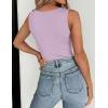Zeagoo Womens Double Lined Crew Neck Tank Tops Cute Summer Sleeveless Workout Tops Basic Going Out Clothes 2026(Light Purple)