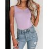 Zeagoo Womens Double Lined Crew Neck Tank Tops Cute Summer Sleeveless Workout Tops Basic Going Out Clothes 2026(Light Purple)