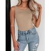 Zeagoo Womens Double Lined Crew Neck Tank Tops Cute Summer Sleeveless Workout Tops Basic Going Out Clothes 2026(Nude)