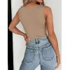 Zeagoo Womens Double Lined Crew Neck Tank Tops Cute Summer Sleeveless Workout Tops Basic Going Out Clothes 2026(Nude)