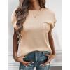 Zeagoo Womens Sweater Vest Fall 2026 Loose Fit Cape Sleeve Knit Ribbed Tank Tops with Front Pocket(Beige)