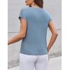 Zeagoo Womens Sweater Vest Fall 2026 Loose Fit Cape Sleeve Knit Ribbed Tank Tops with Front Pocket(Clear Blue)