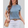Zeagoo Womens Sweater Vest Fall 2026 Loose Fit Cape Sleeve Knit Ribbed Tank Tops with Front Pocket(Clear Blue)