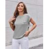 Zeagoo Womens Sweater Vest Fall 2026 Loose Fit Cape Sleeve Knit Ribbed Tank Tops with Front Pocket(Grey)