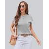 Zeagoo Womens Sweater Vest Fall 2026 Loose Fit Cape Sleeve Knit Ribbed Tank Tops with Front Pocket(Grey)