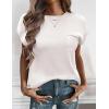 Zeagoo Womens Sweater Vest Fall 2026 Loose Fit Cape Sleeve Knit Ribbed Tank Tops with Front Pocket(White)