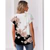 Zeagoo Women Tops Summer Short Sleeve T Shirts V Neck Dressy Casual Work Blouses Fashion Boho Clothes S-3XL(Bf347-flower)