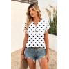 Zeagoo Women Tops Summer Short Sleeve T Shirts V Neck Dressy Casual Work Blouses Fashion Boho Clothes S-3XL(Jh592-polka Dots)