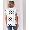 Zeagoo Women Tops Summer Short Sleeve T Shirts V Neck Dressy Casual Work Blouses Fashion Boho Clothes S-3XL(Jh592-polka Dots)