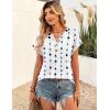 Zeagoo Women Tops Summer Short Sleeve T Shirts V Neck Dressy Casual Work Blouses Fashion Boho Clothes S-3XL(Jh599-figure)