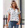 Zeagoo Women Tops Summer Short Sleeve T Shirts V Neck Dressy Casual Work Blouses Fashion Boho Clothes S-3XL(Jh599-figure)