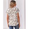 Zeagoo Women Tops Summer Short Sleeve T Shirts V Neck Dressy Casual Work Blouses Fashion Boho Clothes S-3XL(Sf295-beige)