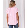 Zeagoo Women Tops Summer Short Sleeve T Shirts V Neck Dressy Casual Work Blouses Fashion Boho Clothes S-3XL(Tz300-pink)