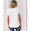 Zeagoo Women Tops Summer Short Sleeve T Shirts V Neck Dressy Casual Work Blouses Fashion Boho Clothes S-3XL(White)