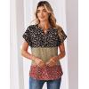 Zeagoo Women Tops Summer Short Sleeve T Shirts V Neck Dressy Casual Work Blouses Fashion Boho Clothes S-3XL(Xh553-flowers)
