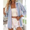 Zeagoo Button Down Shirts for Women 3/4 Sleeve Tops V Neck Collared Blouses Business Casual Outfits(Tz267)