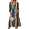 Zeagoo Summer Dresses for Women 2026 3/4 Sleeve Women’s Dress Casual Midi Tshirt Dresses with Pockets Semi-Formal Sundress(Tie Dye)