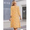 Zeagoo Summer Dresses for Women 2026 3/4 Sleeve Women’s Dress Casual Midi Tshirt Dresses with Pockets Semi-Formal Sundress(Yellow Floral)