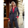 Zeagoo Button Down Shirts for Women Long Sleeve Dress Shirts Classic fit Collared Blouses Casual Business Work Tops S-3XL(A-red)