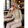 Zeagoo Button Down Shirts for Women Long Sleeve Dress Shirts Classic fit Collared Blouses Casual Business Work Tops S-3XL(Beige Khaki)