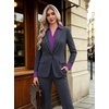 Zeagoo Button Down Shirts for Women Long Sleeve Dress Shirts Classic fit Collared Blouses Casual Business Work Tops S-3XL(Purple)