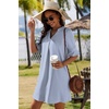 Zeagoo Summer Dresses for Women 2026 V Neck Ruffle Sleeve Loose Shift Dress Hawaiian Sundress Beach Vacation Clothes(A01-blue and White Stripes)