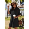 Zeagoo Summer Dresses for Women 2026 V Neck Ruffle Sleeve Loose Shift Dress Hawaiian Sundress Beach Vacation Clothes(Black)